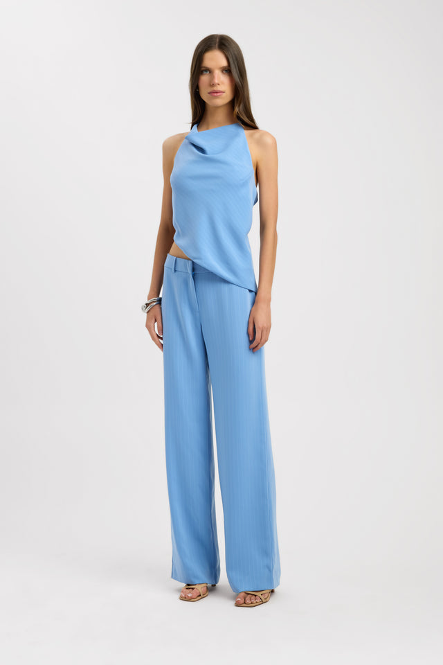 side Oslo Open Back Top Kookai Relaxed Cowlneck Sleeveless Womens-Blouse 