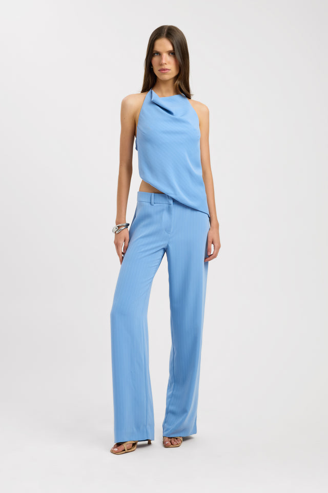 front Oslo Open Back Top Kookai Relaxed Cowlneck Sleeveless Womens-Blouse 