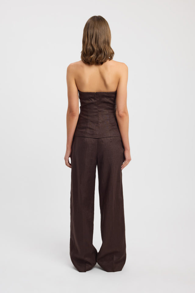 back Palm Pleated Pant Kookai Wide-leg High-rise womens-regular-pants 