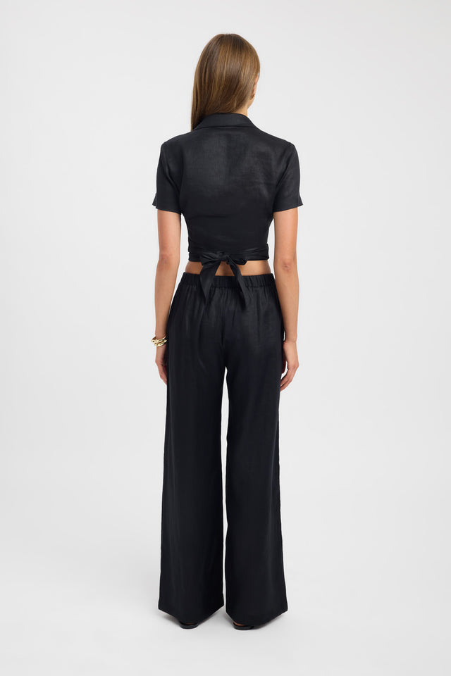 back Tahiti Elastic Pant Kookai Wide-leg High-rise womens-regular-pants 