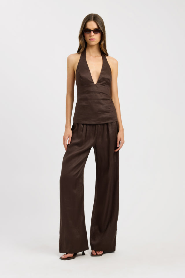 front Tahiti Elastic Pant Kookai Wide-leg High-rise womens-regular-pants 