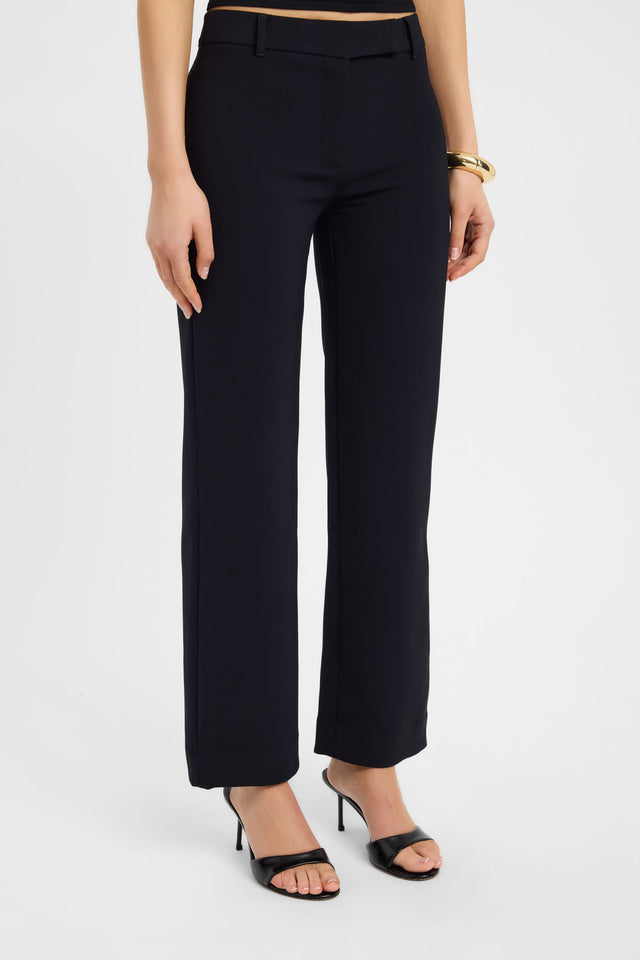 Displaying the Alto Staple Pant womens regular pants in wide-leg high-rise black detail