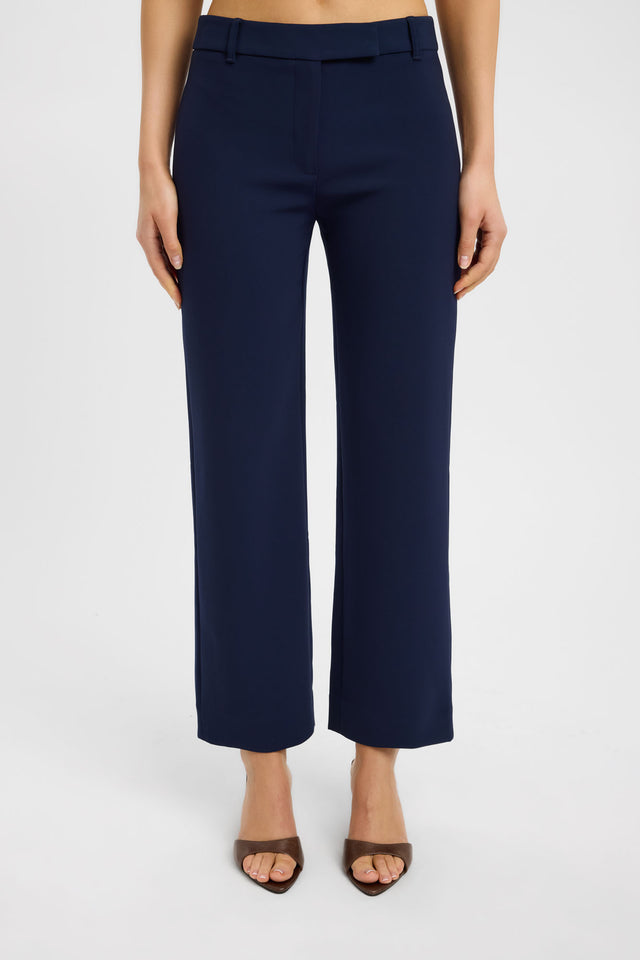 Featuring the Alto Staple Pant in womens regular pants with wide-leg high-rise navy front