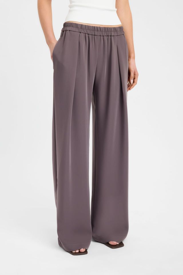 Featuring Maria Pant wide-leg mid-rise womens regular pants in rosy brown front