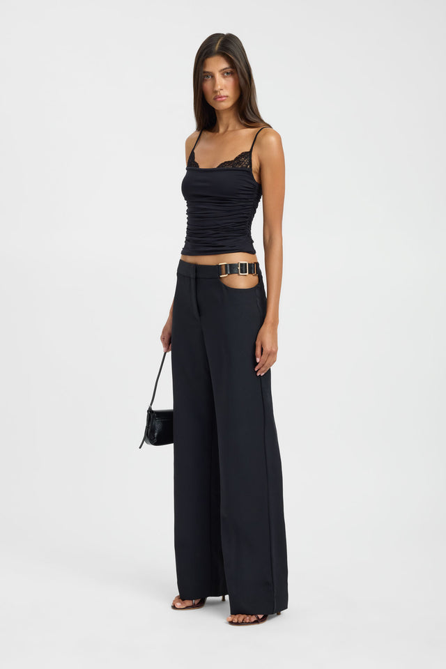 Ariel Leather Trim Pant