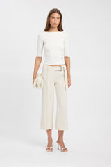 Opal Pin Tuck Capri