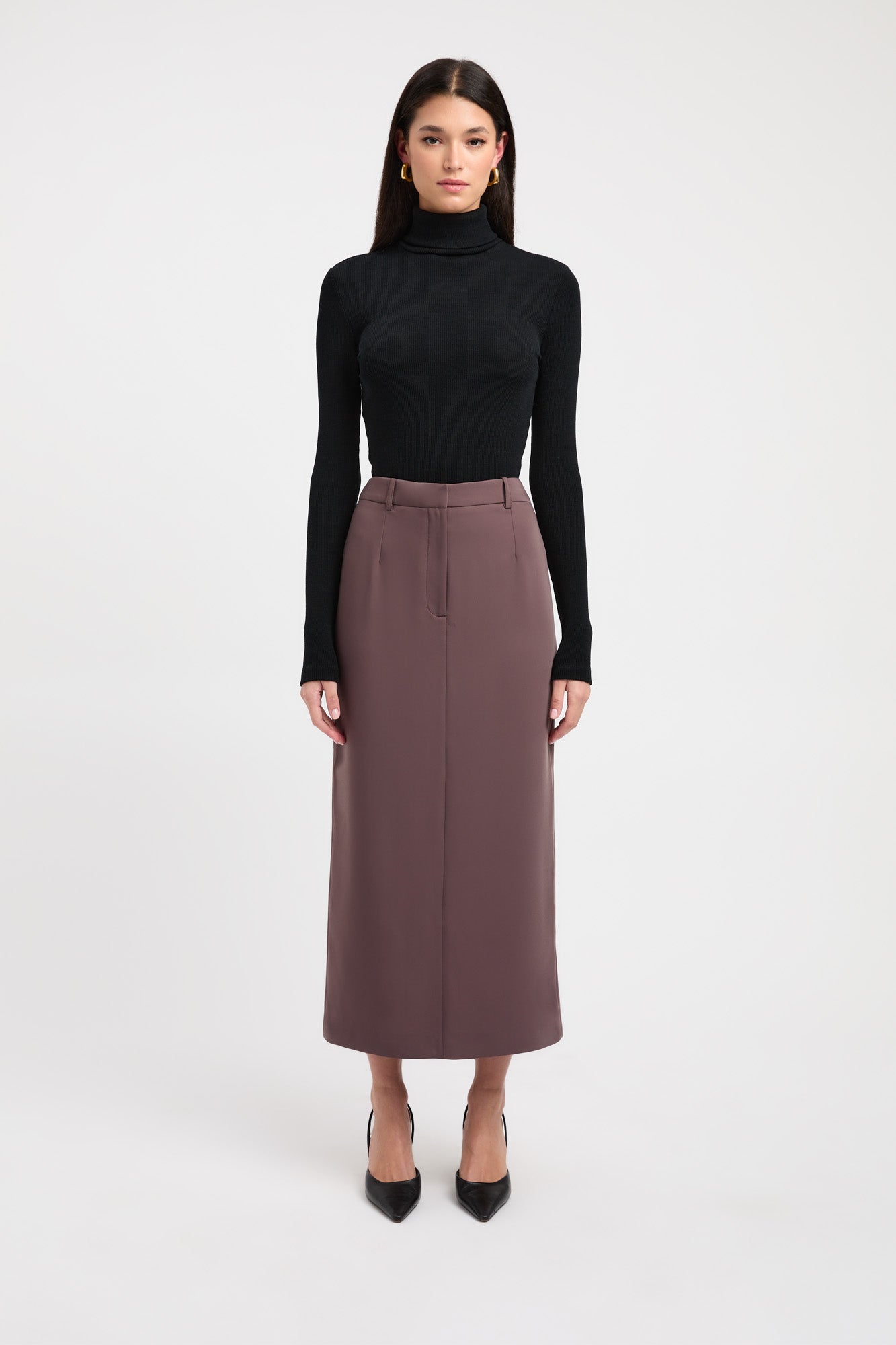 Midi Skirts & Work Skirts | Silk Skirt Blue Satin Midi Skirt – Anna Thomas