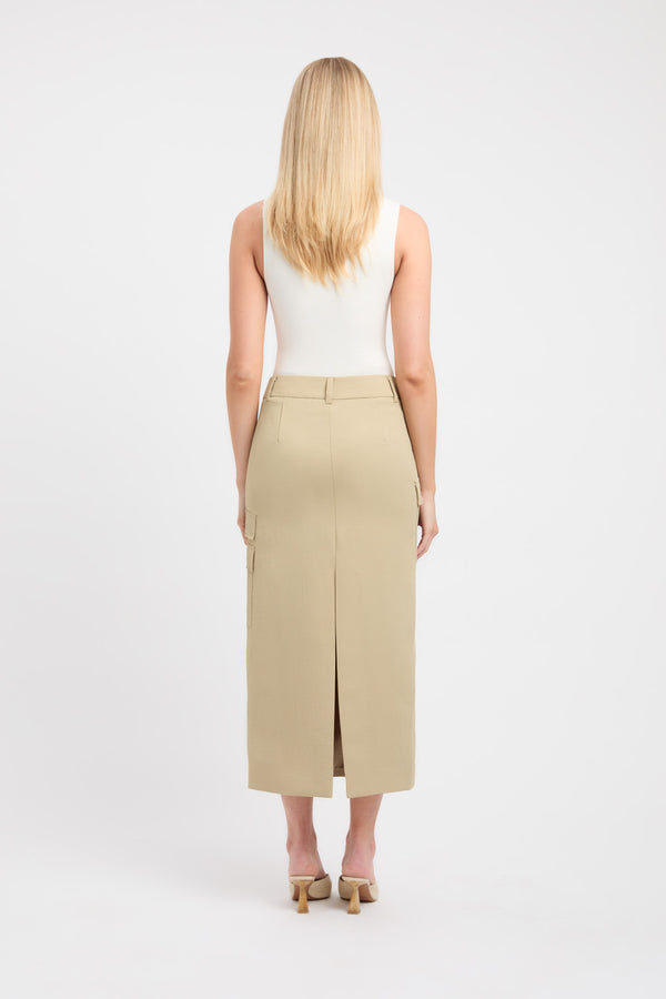 Buy Ariel Cargo Midi Skirt Green Tea Online Australia