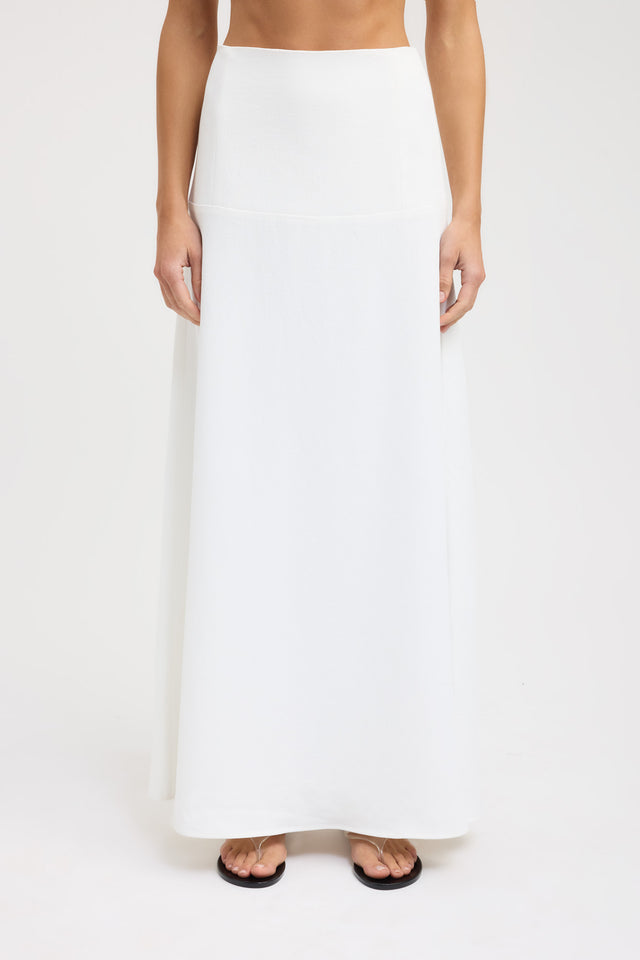 back Oyster Full Maxi Skirt Kookai Straight Maxi womens-skirts 