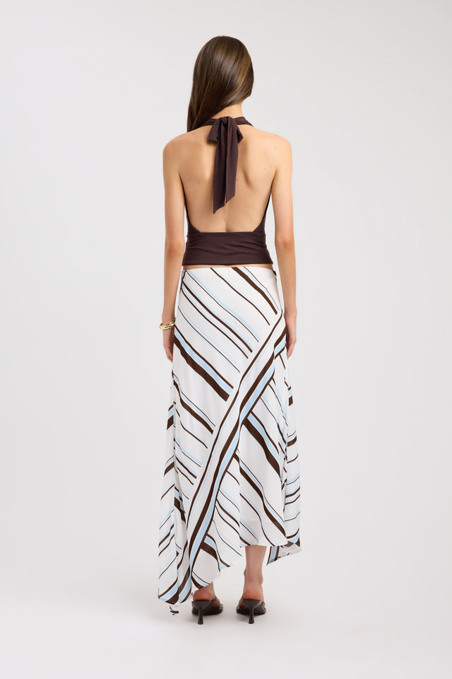 back Nisha Maxi Skirt Kookai Asymmetry Maxi womens-skirts 