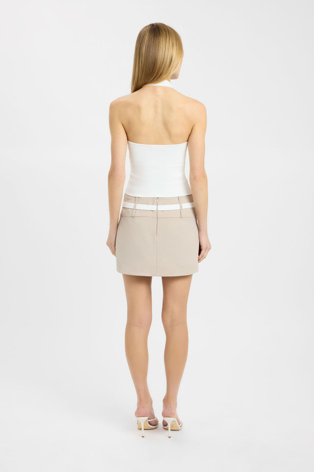 Ariel Contrast Mini Skirt