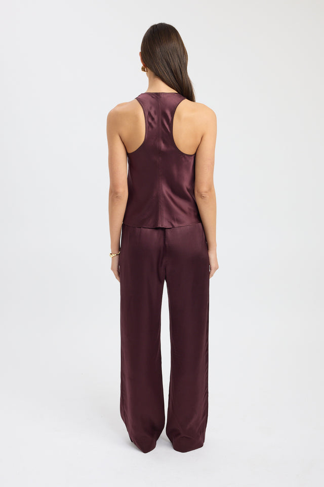 back Monty Racer Top Kookai Relaxed Scoopneck Sleeveless Womens-Blouse 