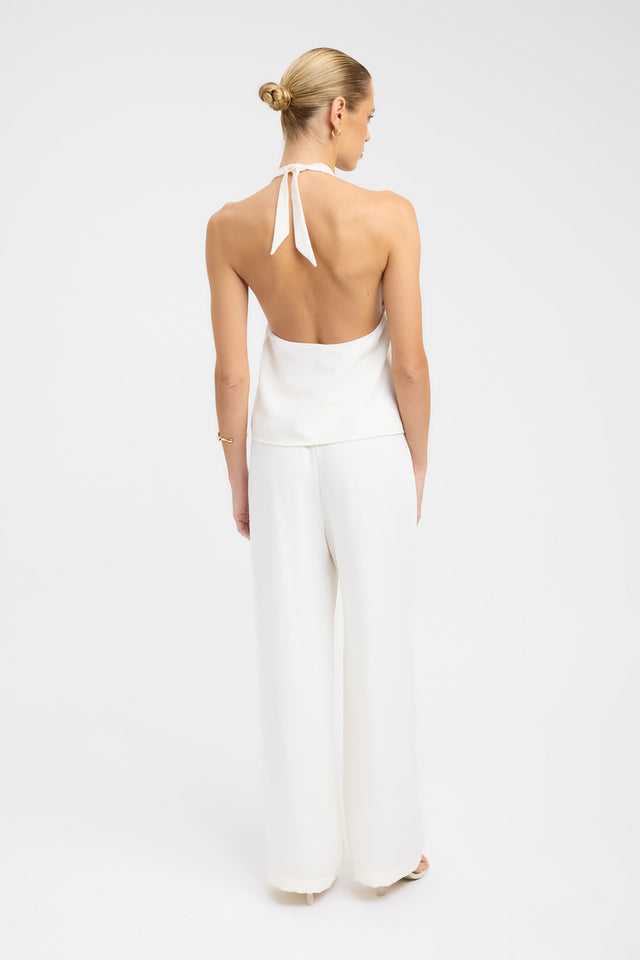 back Maria Vee Halter Top Kookai Relaxed Plungeneck Sleeveless Womens-Blouse 