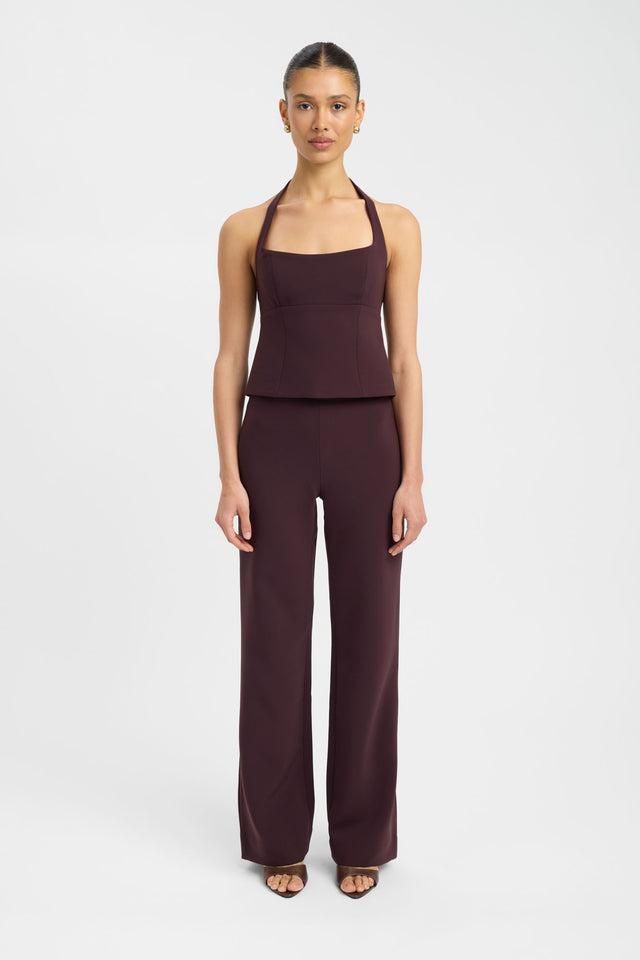 front Alto Halter Top Kookai Fitted Squareneck Sleeveless Womens-Blouse 
