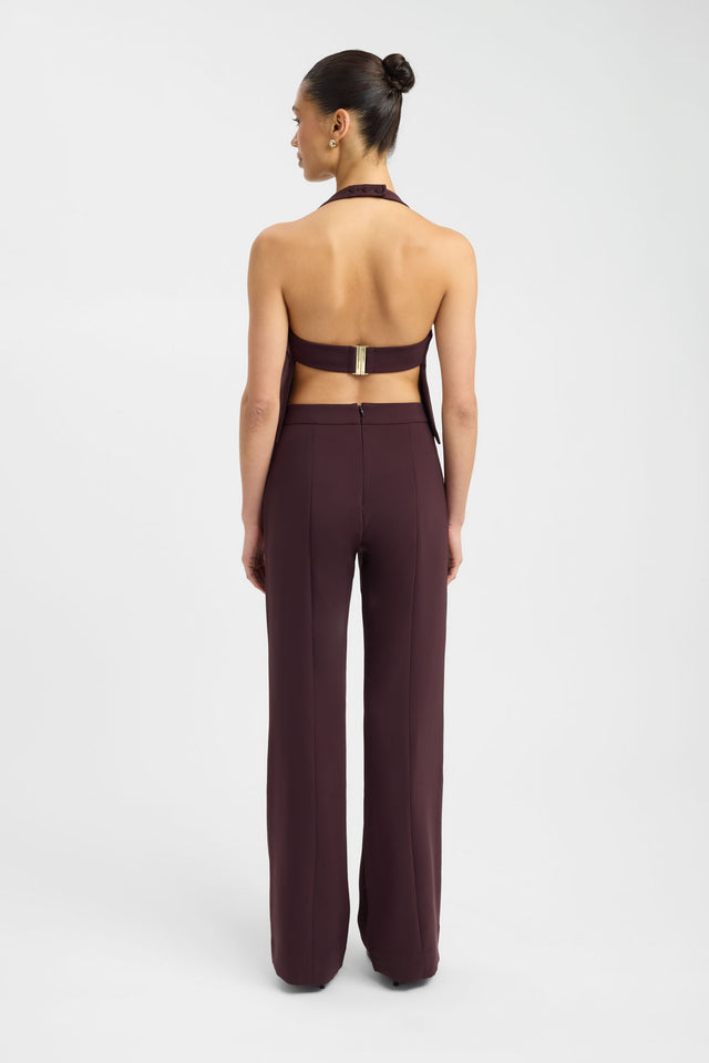 back Alto Halter Top Kookai Fitted Squareneck Sleeveless Womens-Blouse 