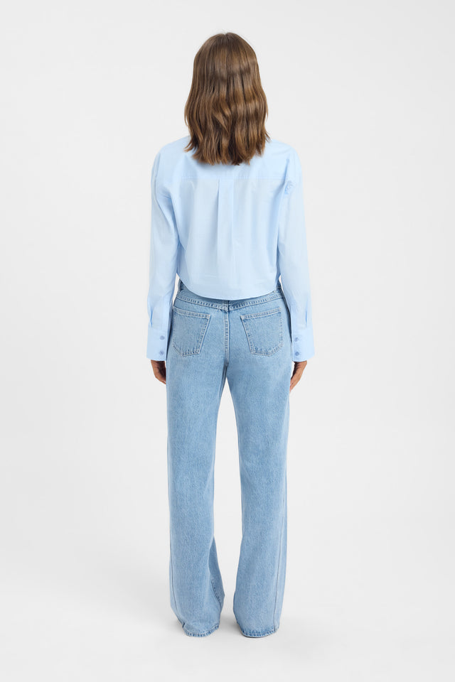back Freddy Boxy Long Sleeve Shirt Kookai Relaxed V-neck Long sleeve Womens-Blouse 