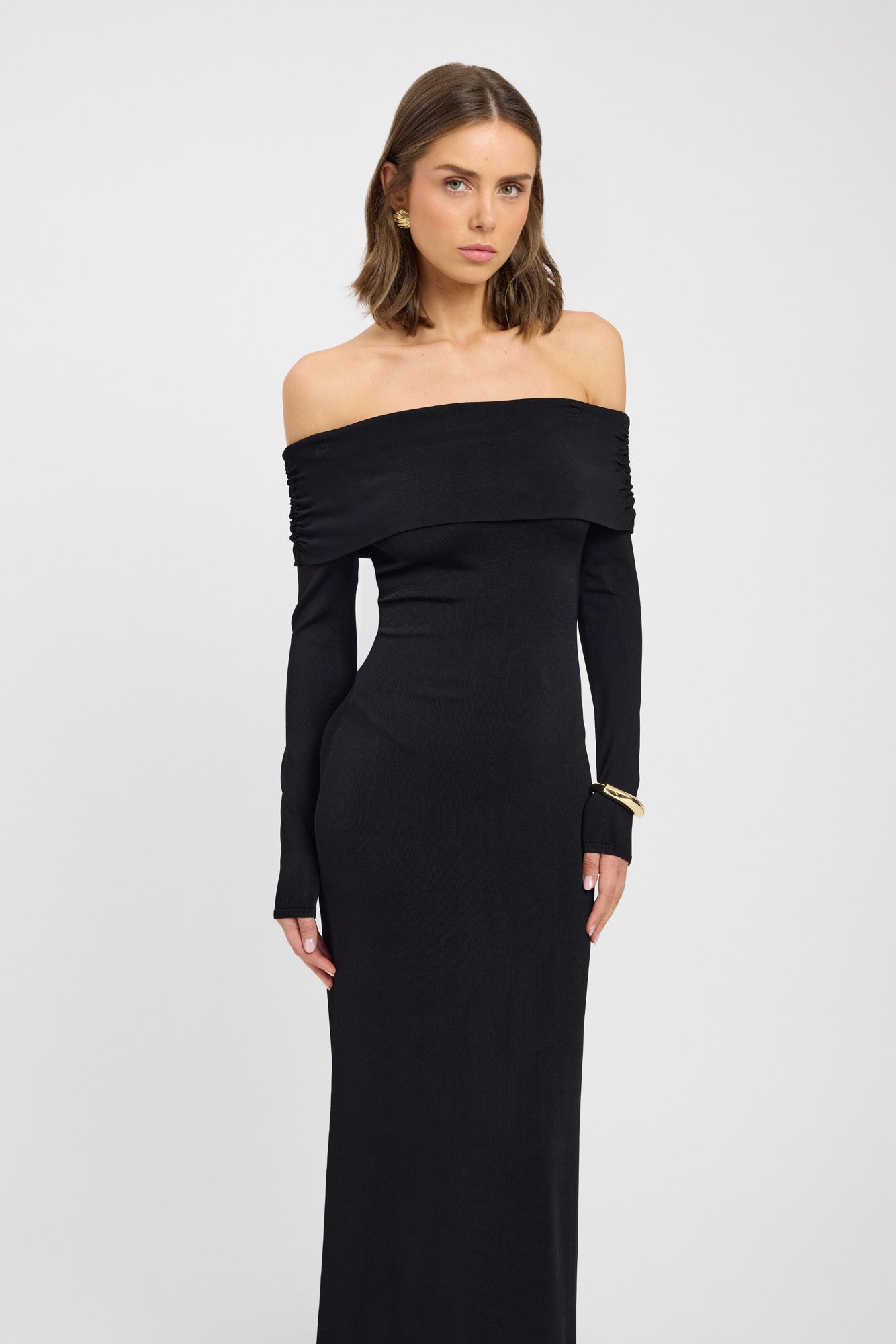 kookai black long sleeve dress Kookai Sydney Button Up Dress Black Size 12