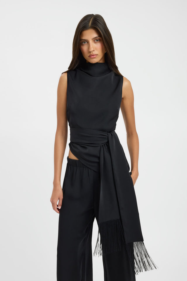 Maria Fringed Sash Top