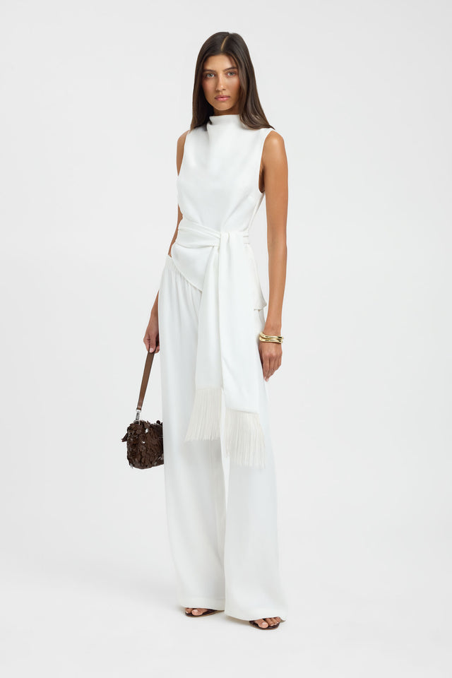 Maria Fringed Sash Top