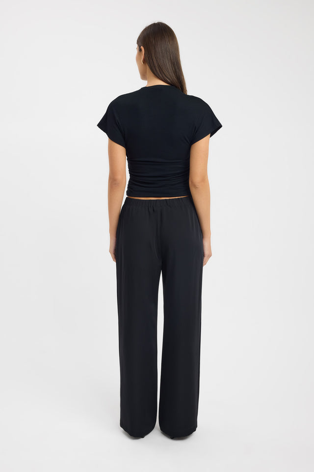 back Shae Top Kookai Fitted Plungeneck Short sleeves Womens-Blouse 