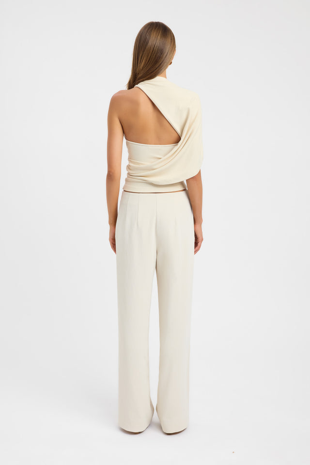 back Izia Cowl Top Kookai Fitted Sweetheart Half sleeves Womens-Blouse 