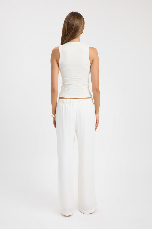 back Summer Top Kookai Fitted Plungeneck Sleeveless Womens-Blouse 