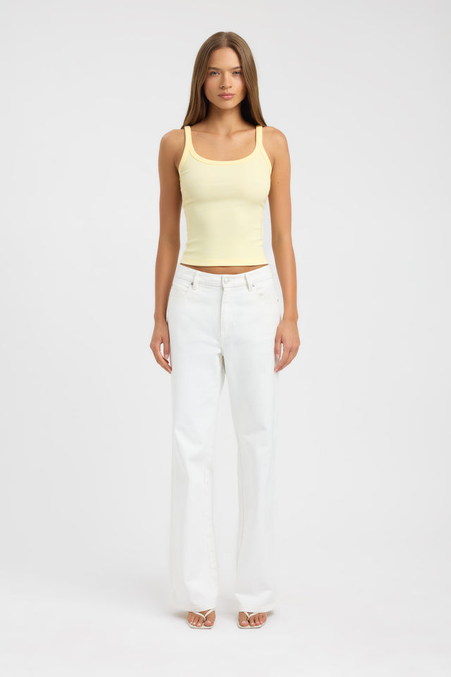 side Sienna Tank Kookai Fitted Scoopneck Sleeveless Womens-Blouse 