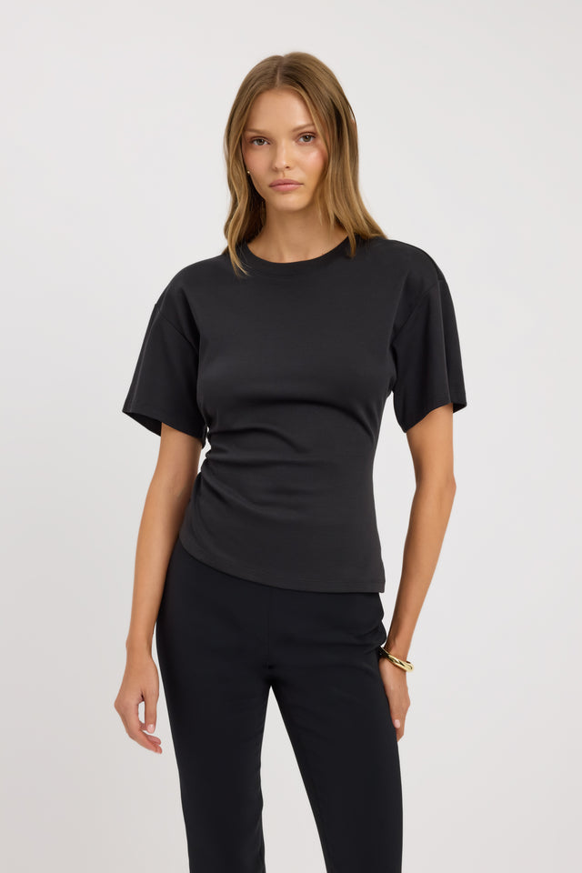 front Nova Tee Kookai Relaxed Roundneck Short sleeves Womens-Blouse 
