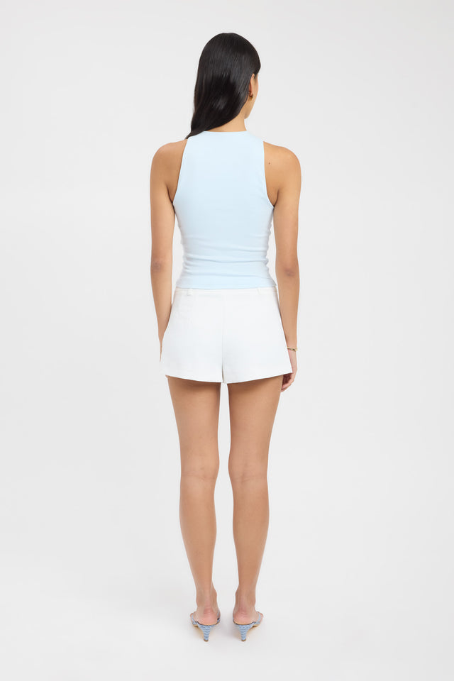 back Nadia Top Kookai Fitted Thick strap Asymmetry black womens-singlets 