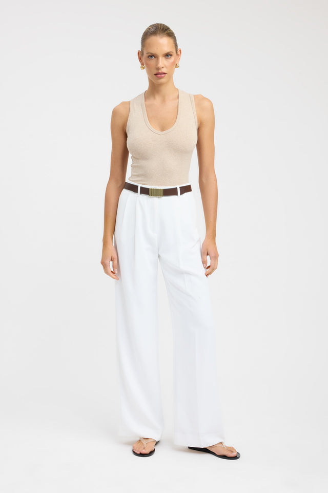 side Soho Tank Kookai Fitted V-neck Sleeveless Womens-Blouse 