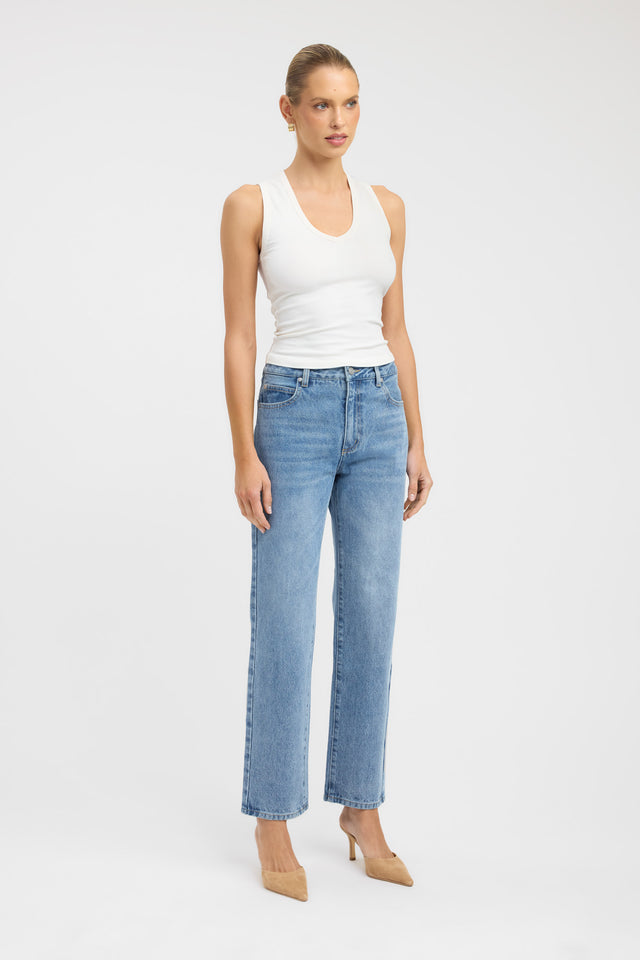 side Soho Tank Kookai Fitted V-neck Sleeveless Womens-Blouse 