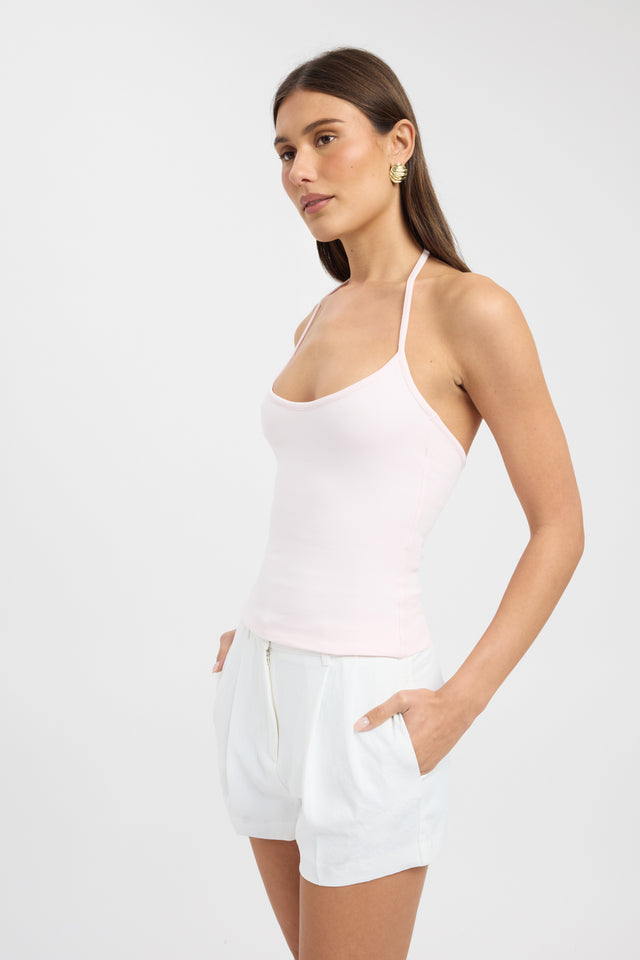 side Kristy Scoop Tank Kookai Fitted Scoopneck Sleeveless Womens-Blouse 