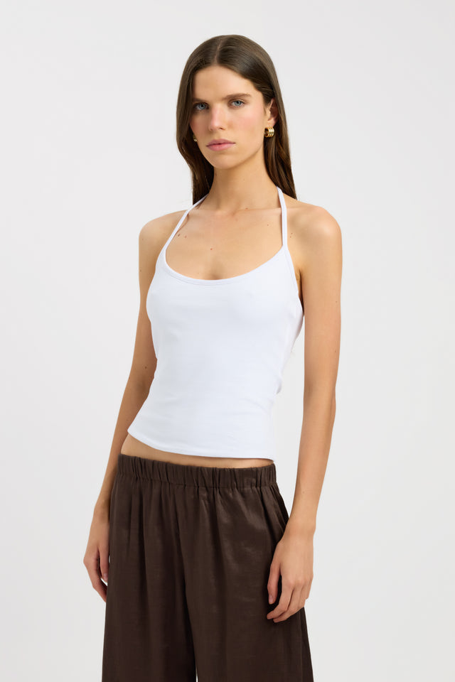 Kristy Scoop Tank Kookai Fitted Thin strap Scoop womens-singlets 