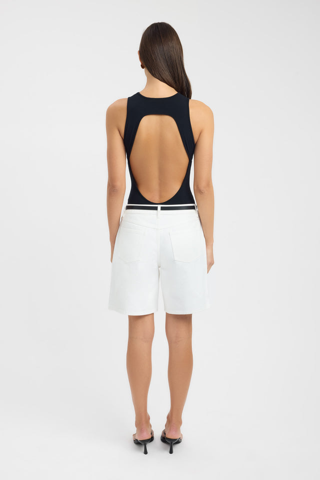 back Charlie Racer Bodysuit Kookai High-neck black womens-bodysuit 