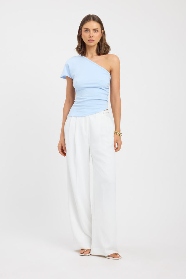 side Avery Top Kookai Fitted Asymmetry Short sleeves Womens-Blouse 