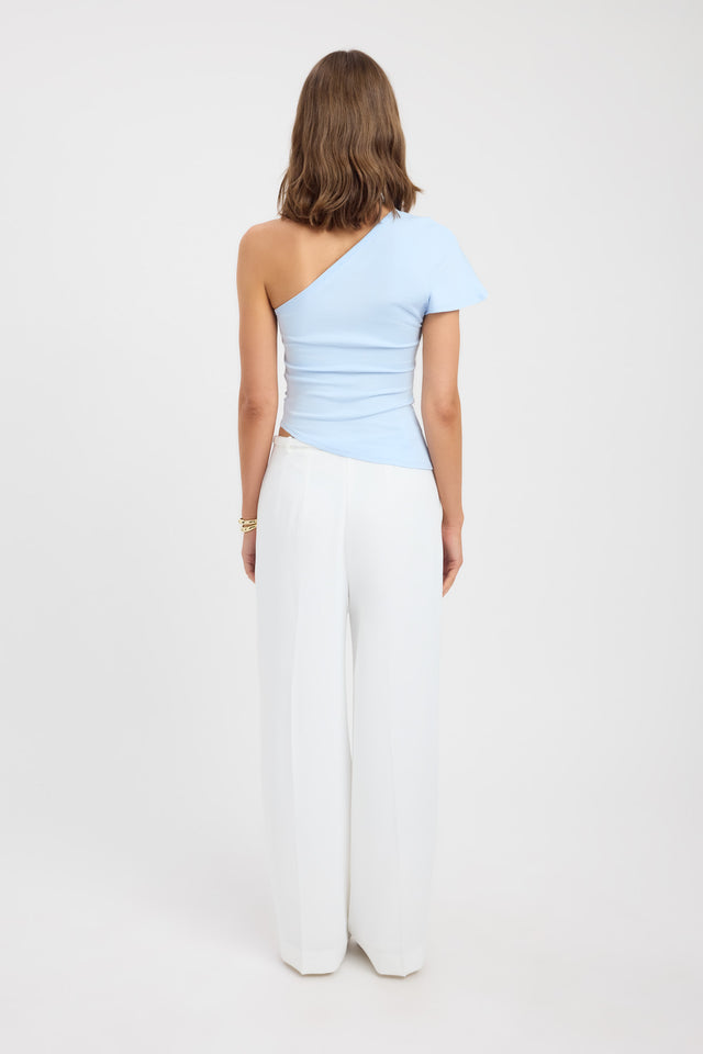 back Avery Top Kookai Fitted Asymmetry Short sleeves Womens-Blouse 