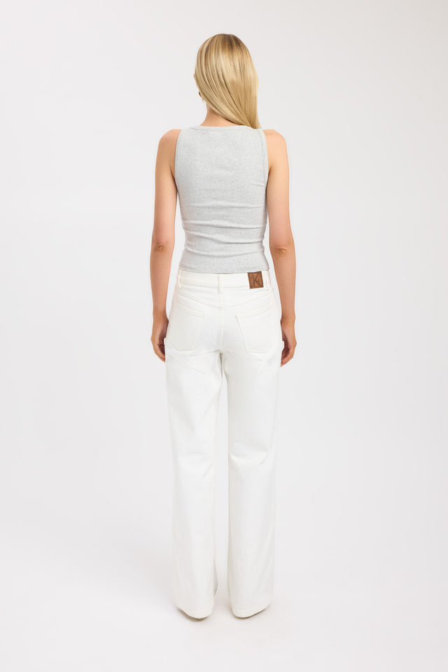 back Jalen Tank Kookai Fitted Scoopneck Sleeveless Womens-Blouse 