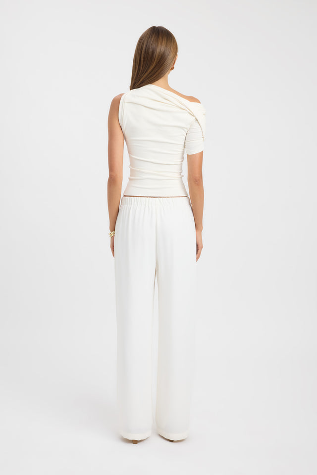 back Hansen Top Kookai Fitted Boatneck Short sleeves Womens-Blouse 