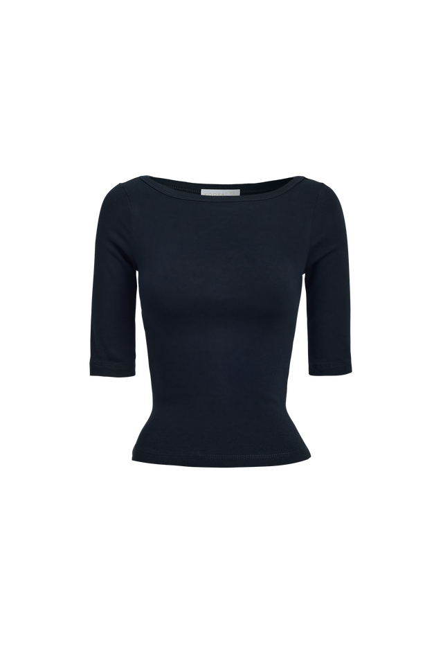 Jac Top Kookai Fitted Boatneck Half sleeves Womens-Blouse 