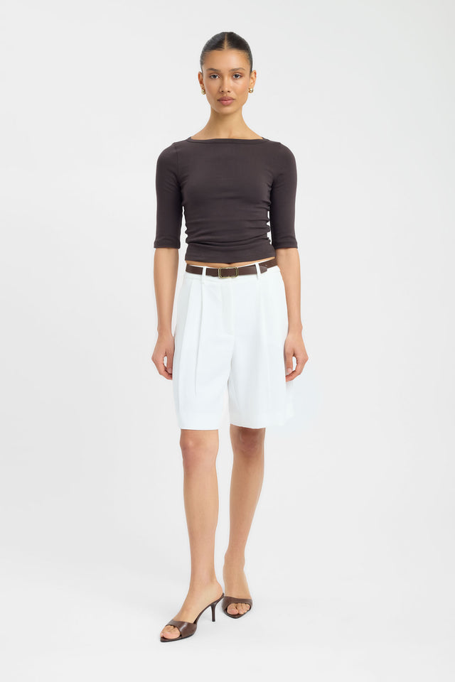 Jac Top Kookai Fitted Boatneck Half sleeves Womens-Blouse 