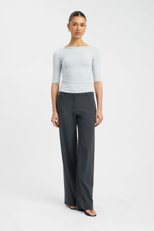 Jac Top Kookai Fitted Boatneck Half sleeves Womens-Blouse 