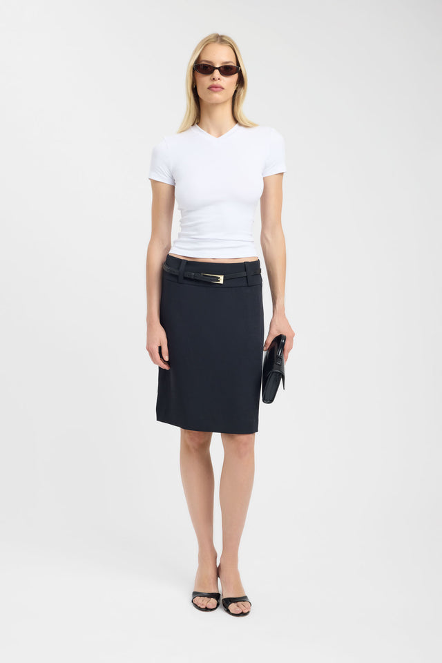 front Jess Tee Kookai Fitted Straight Short sleeves Womens-Blouse 
