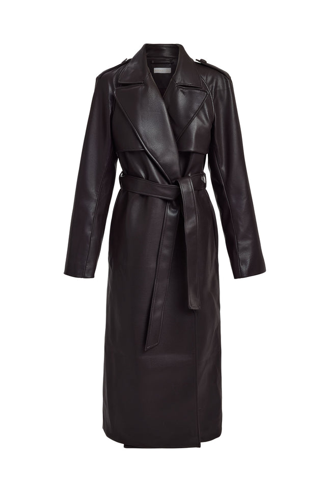 Presenting the Heavy Phoenix Tied Trench womens coats and jackets with full sleeves in black detail