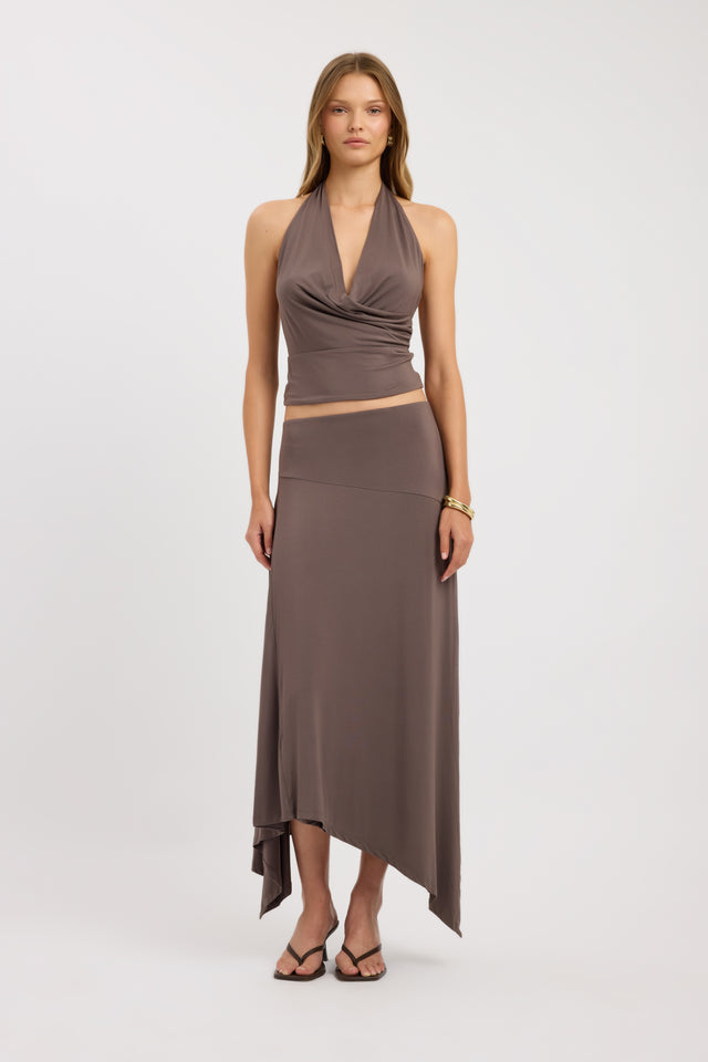 side Zali Skirt Kookai Asymmetry Maxi womens-skirts 