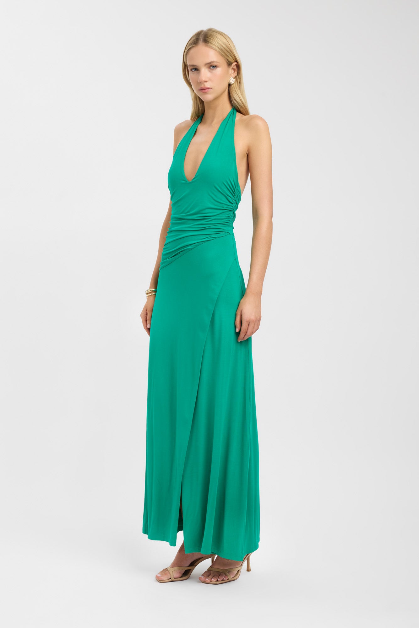kookai green wrap dress Kookai Majestic Dress