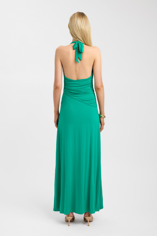 back Maya Maxi Dress Kookai Straight Maxi Fitted V-neck womens-dresses 