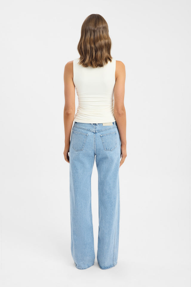 back Calissa Top Kookai Fitted Scoopneck Sleeveless Womens-Blouse 