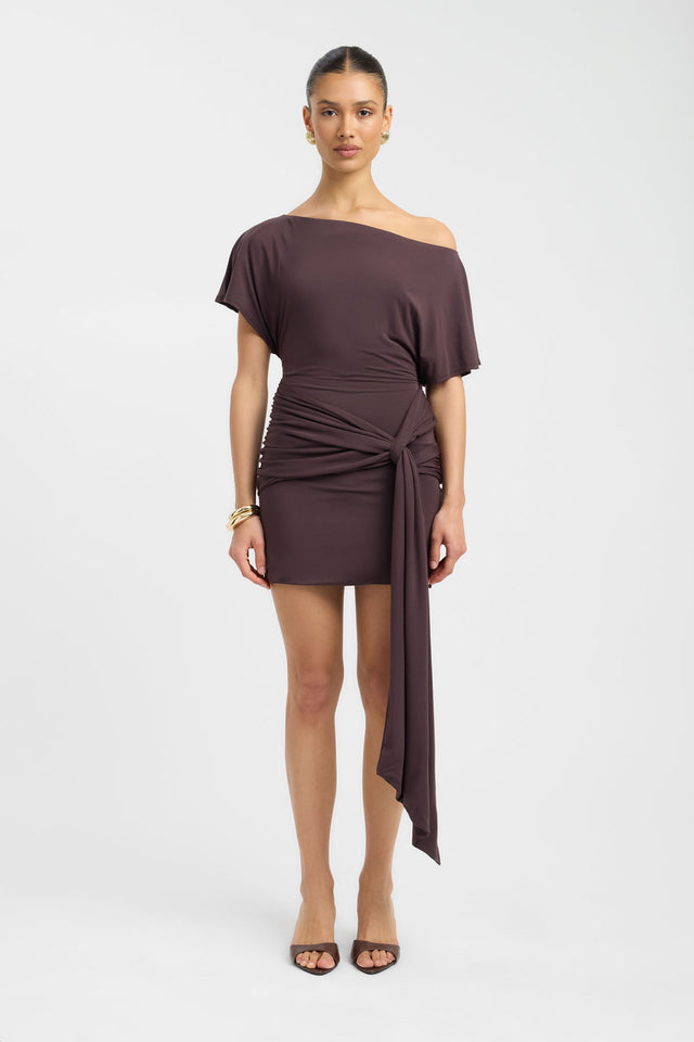 front Lorenze Mini Dress Kookai Bodycon Mini Fitted Sweetheart black womens-dresses 