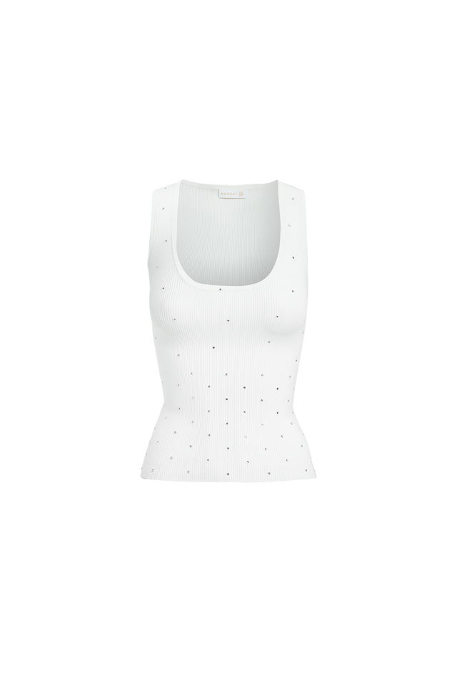 Riviera Top Kookai Fitted Thick strap Scoop womens-singlets 
