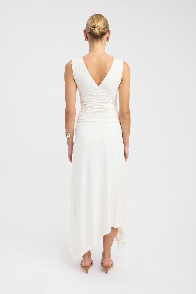 back Solis Top Kookai Fitted Plungeneck Sleeveless Womens-Blouse 